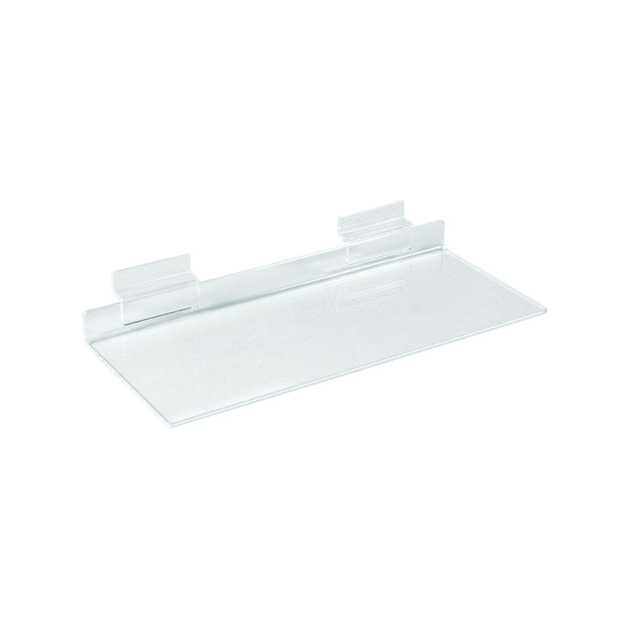Shop for Shops Slatwall acrylic shelf 250 W x 100 mm D(S2500CA)