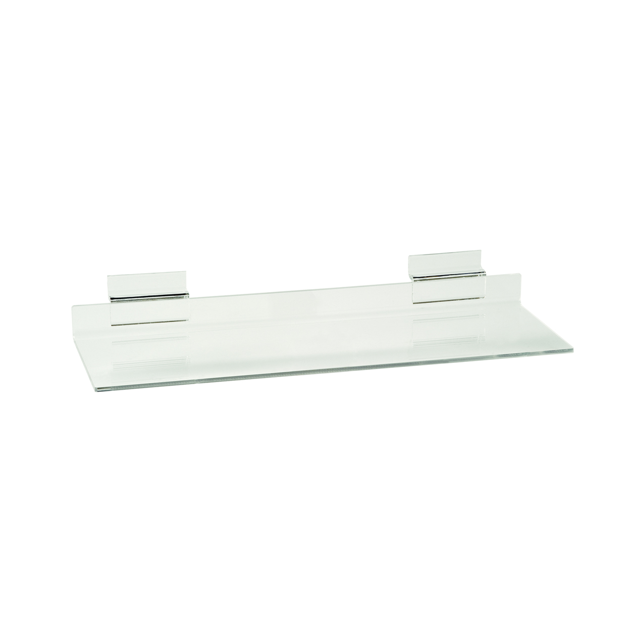Shop for Shops Slatwall acrylic shelf 293 W x 100 mm D(S2503CA)