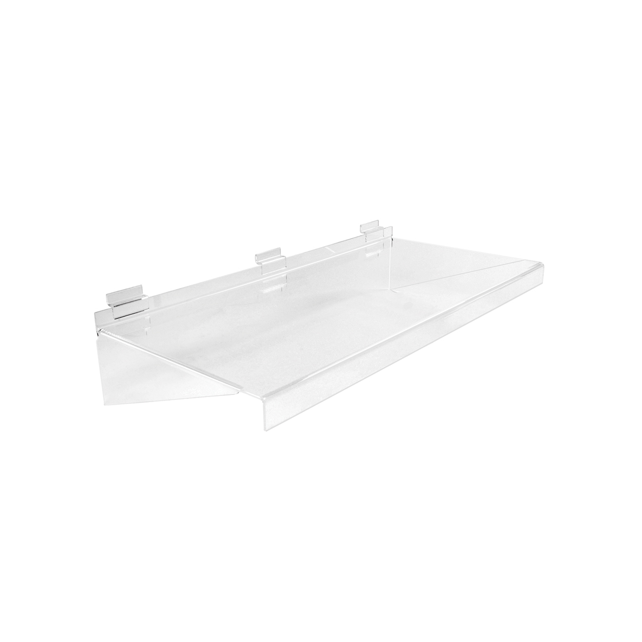 Shop for Shops Slatwall acrylic shelf 586 W x 280 D x 133 mm H(S2505CA)