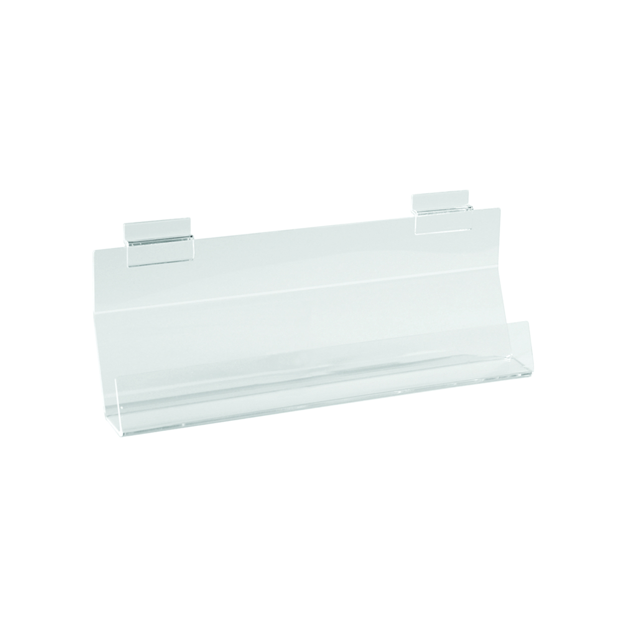 Slatwall acrylic card/dvd display  293 W x 40 D x 120 mm H(S2526CA)