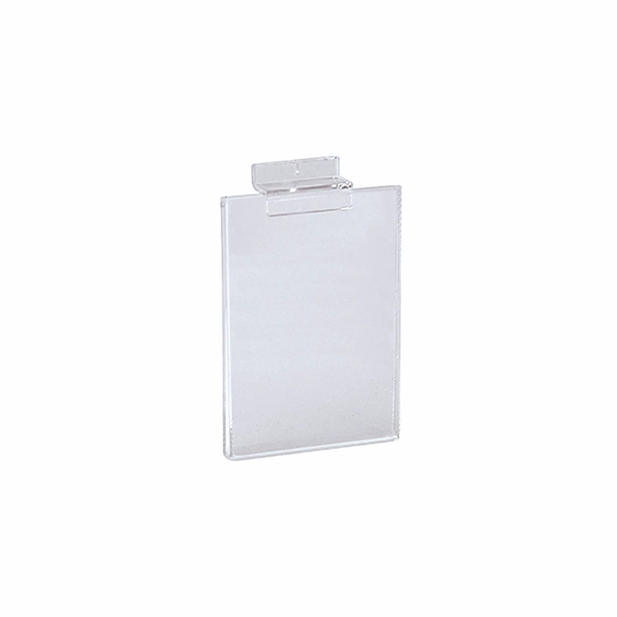 Shop for Shops Slatwall acrylic A6 sign display - portrait 105 W x 150 mm H(S2530CA)