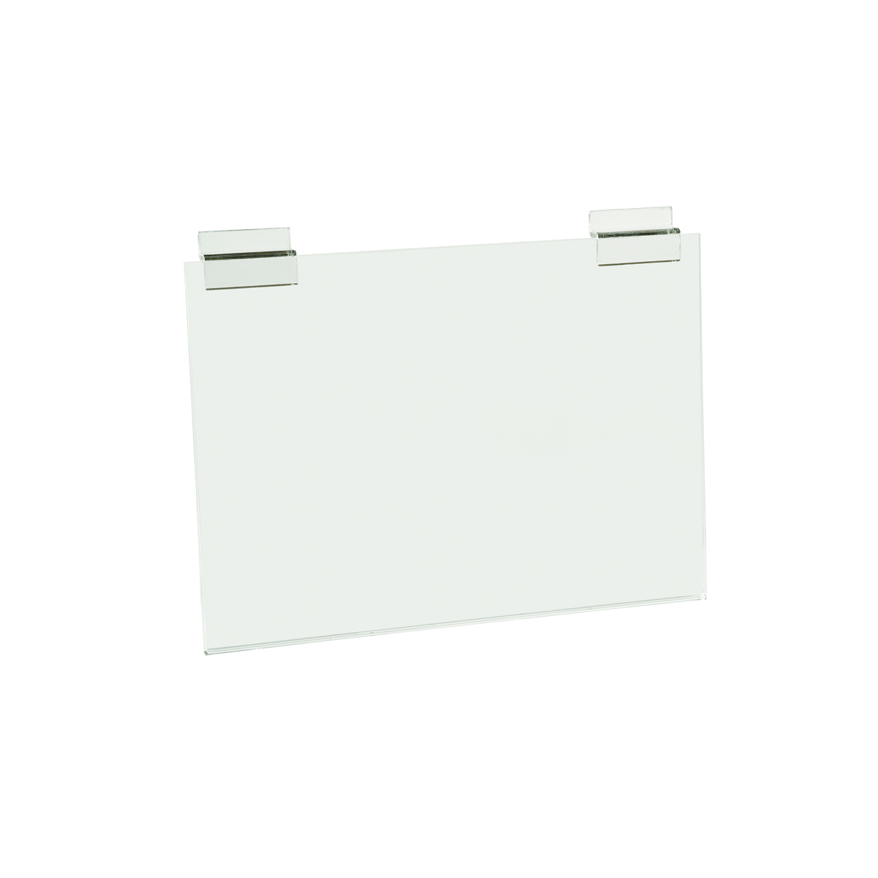 Slatwall acrylic A4 sign display - landscape  300 W x 210 mm H(S2534CA)