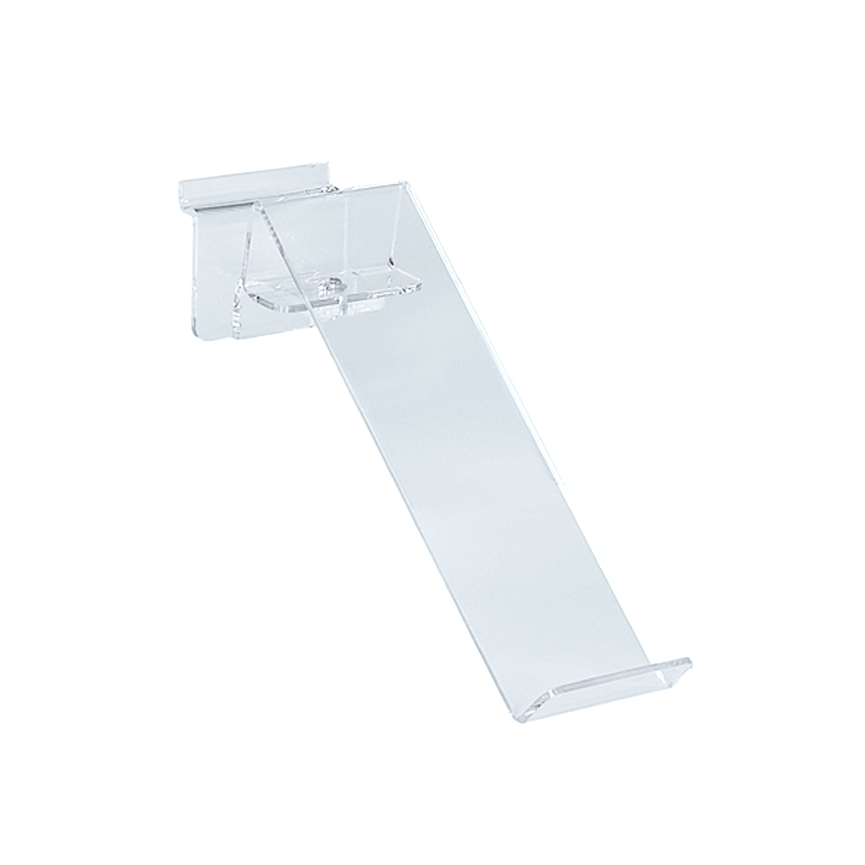 Shop for Shops Slatwall acrylic angled shoe shelf with swivel display 100 W x 300 mm L(S2540CA)