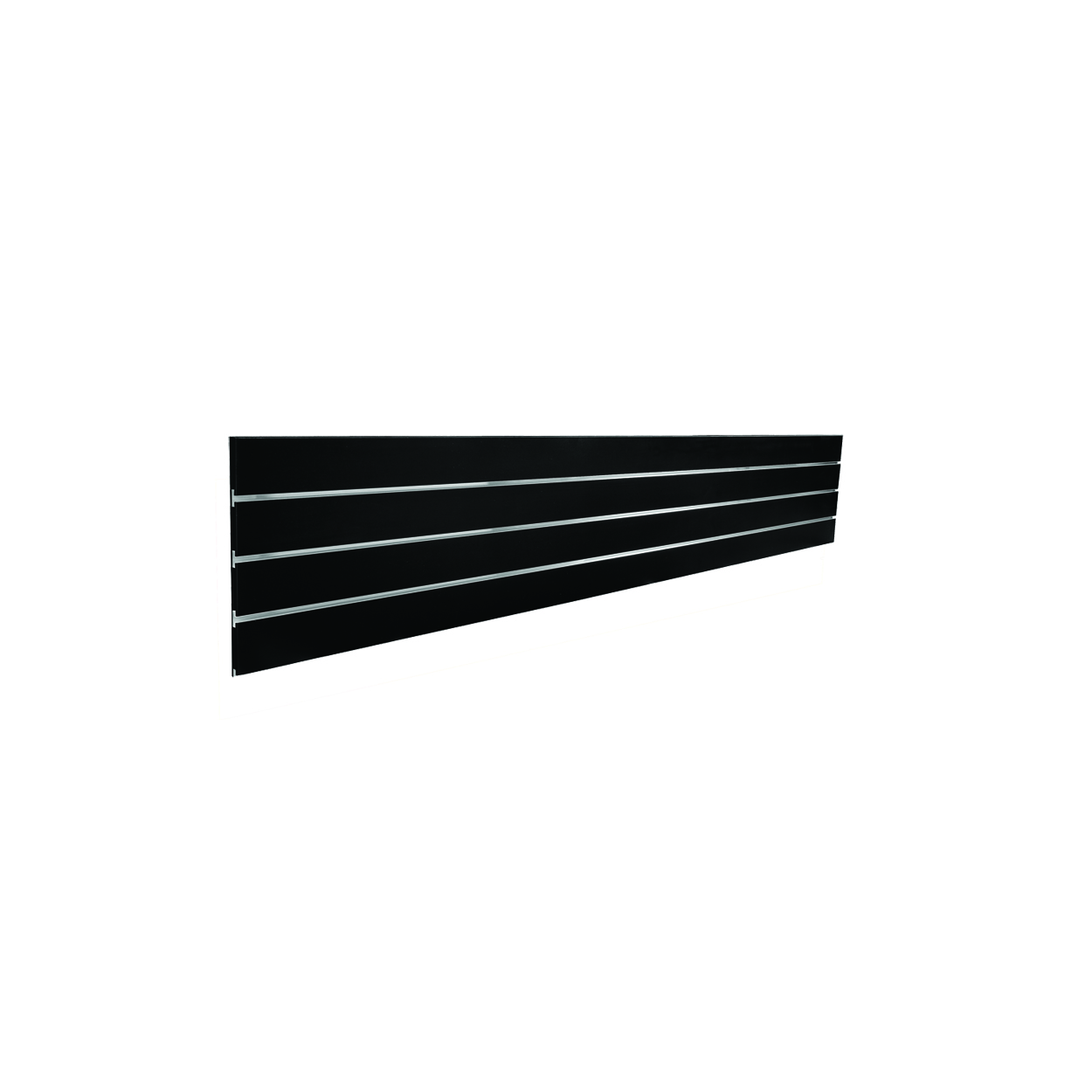 Shop for Shops Slatwall timber laminate top/bottom plank with3 inserts 2400 L x 400 H x 18 mm Thick(S3705BKAL)