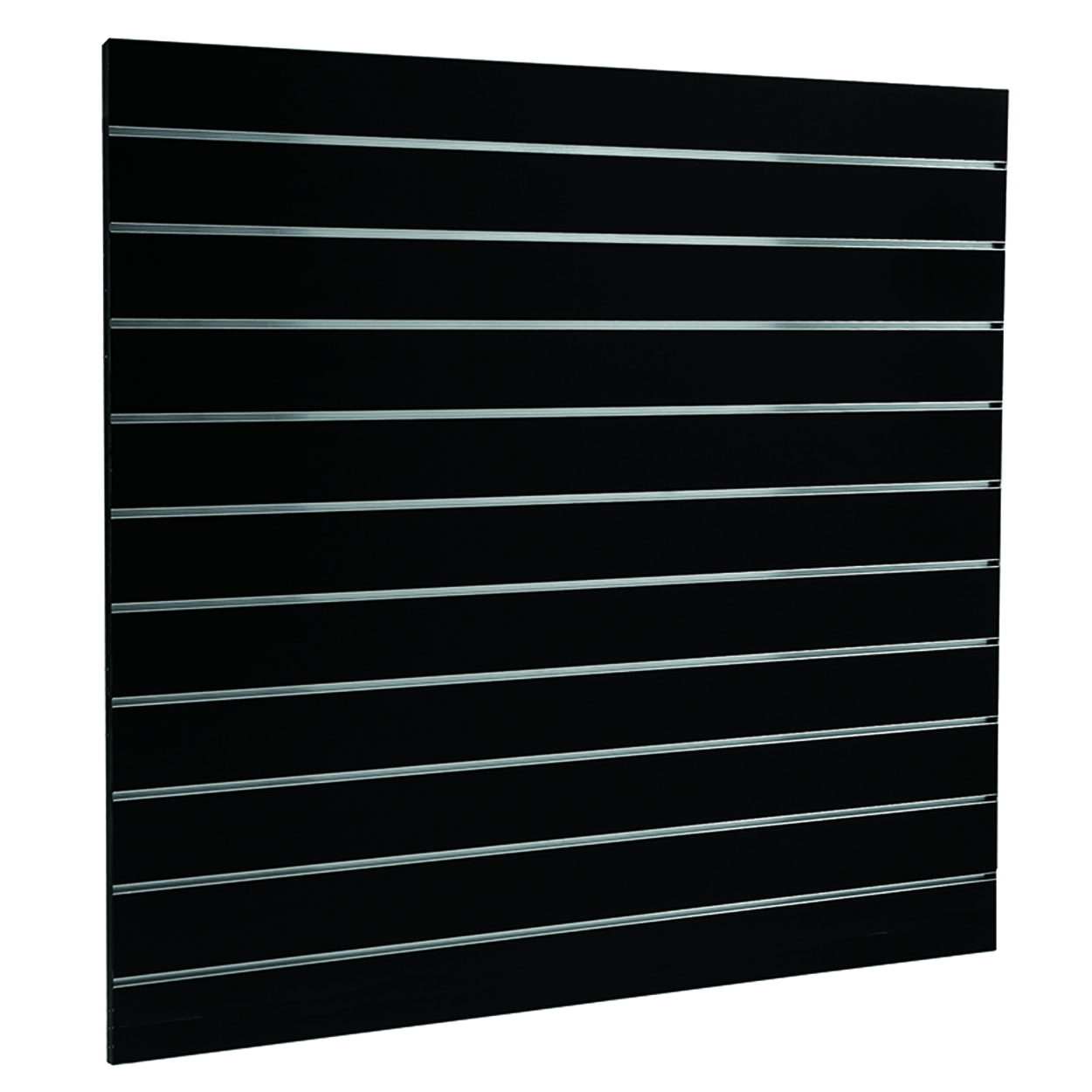 Shop for Shops Slatwall timber laminate panel with inserts & edging 1200 H x 1200 W x 18 mm Thick(S3710BK)