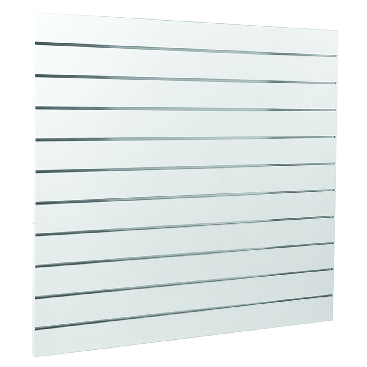 Shop for Shops Slatwall timber laminate panel with inserts & edging 1200 H x 1200 W x 18 mm Thick(S3710WH)