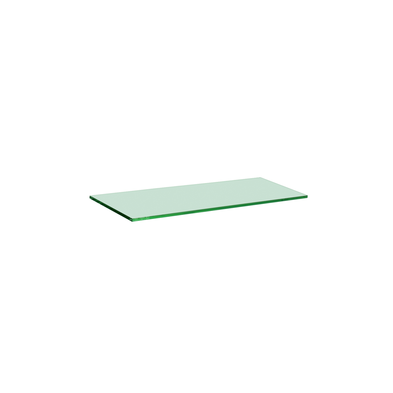 Tempered glass shelf with polished edges  595 L x 200 D x 8 mm Thick(S9032CG)