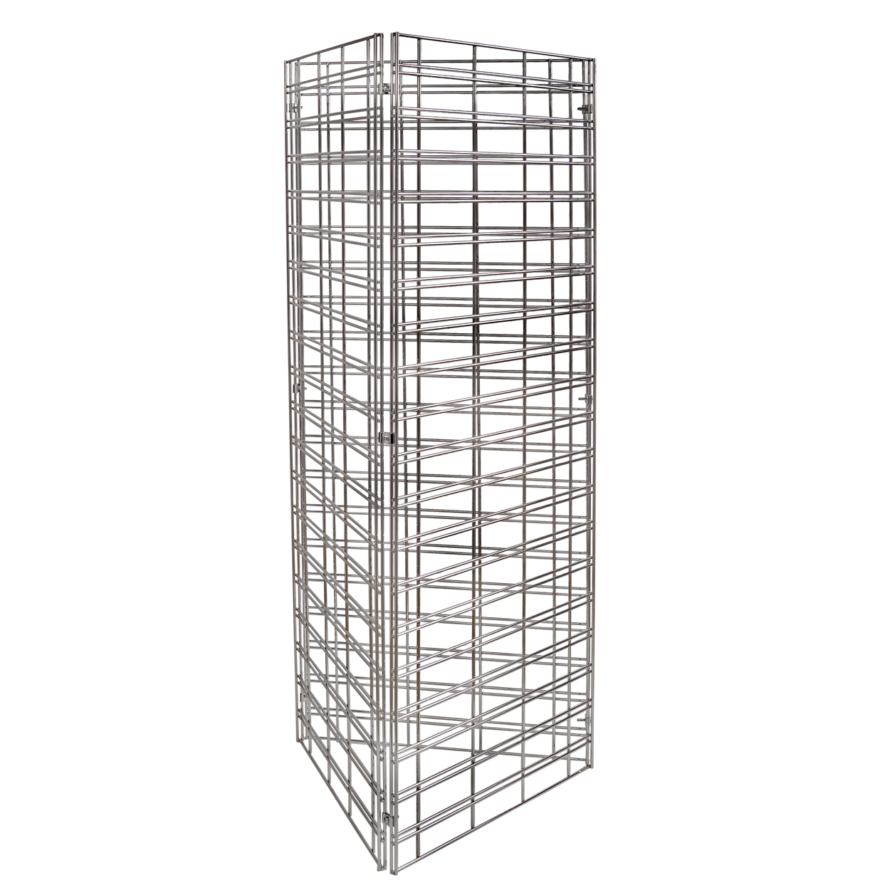 Shop for Shops Slatwall Mesh Triangle Kit Equilateral Triangle 1500 H x 600 W X 600mmD Chrome(SMTK1506CH)