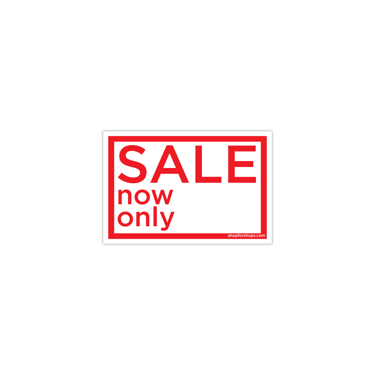 Shop for Shops Rectangular sale stickers sale now only 60 W x 40 mm H(T1581RDWH)