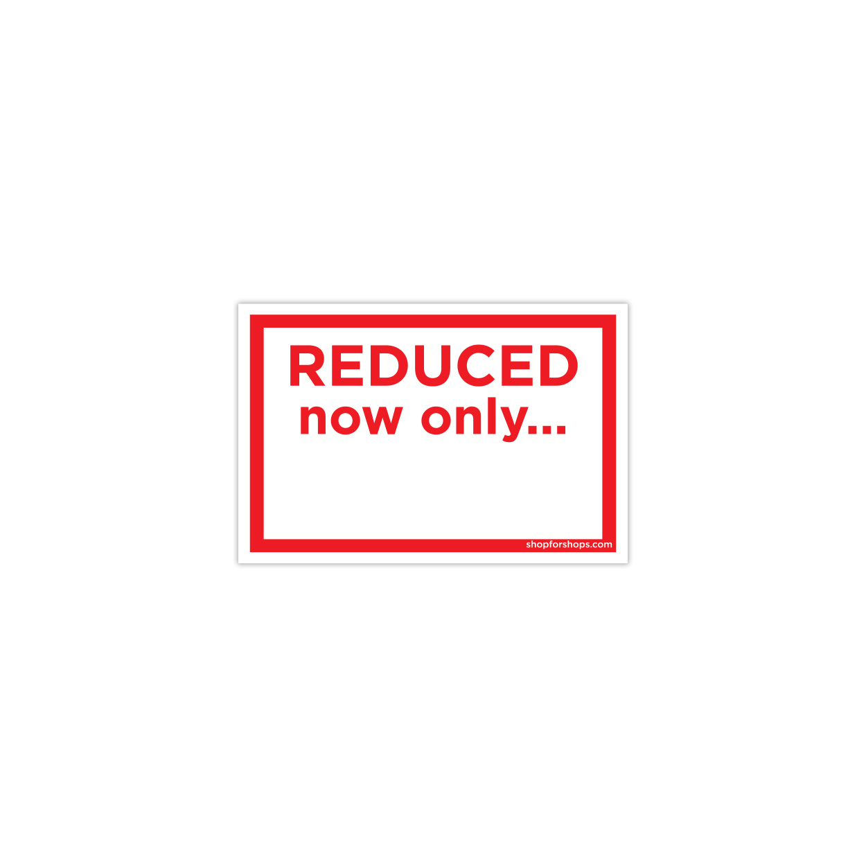 Rectangular sale stickers reduced now only...  60 W x 40 mm H(T1583RDWH)