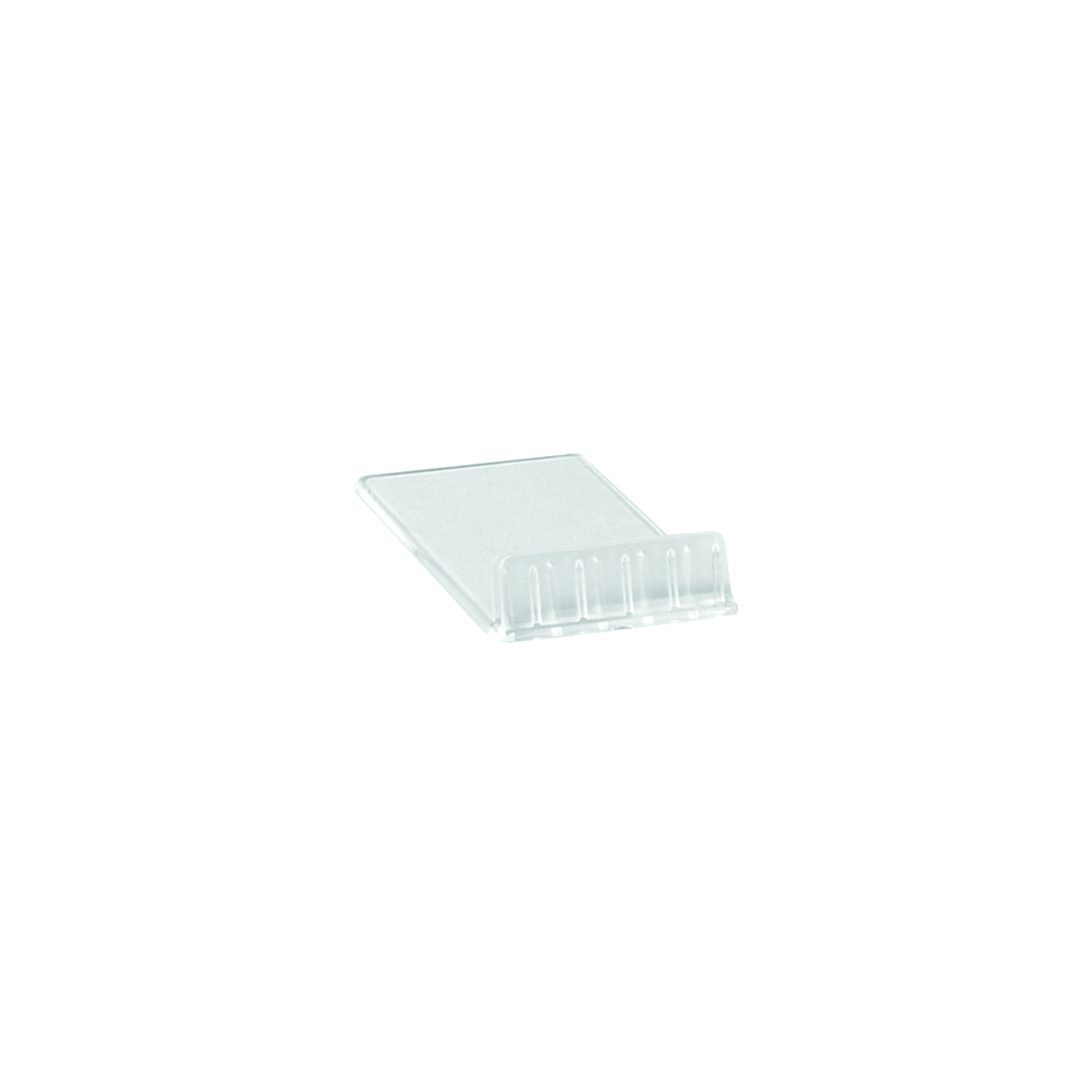 Angled acrylic small sign holder, pack of 10  60 D x 40 W x 10 mm H(T1726TR)