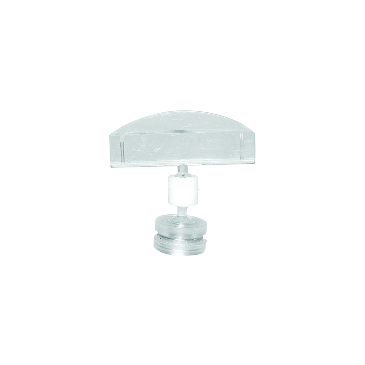 Small acrylic sign holder with magnetic base  50 W x 51 H with 20 mm DIA Base(T2698CACH)