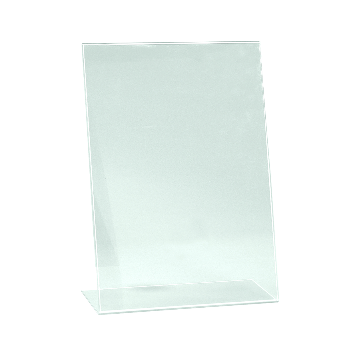Shop for Shops Single sided angled acrylic sign holder A4 Portrait with 100 mm D Base(T2709CA)