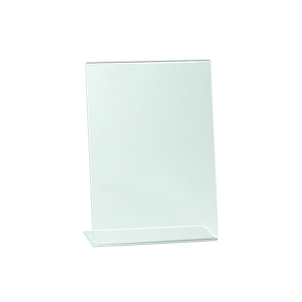 Shop for Shops Single sided angled acrylic sign holder A5 Portrait with 75 mm D Base(T2710CA)