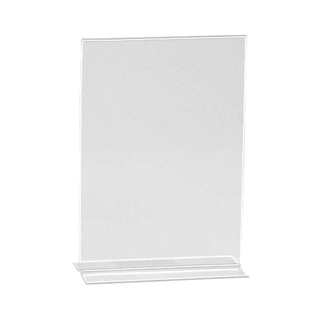 Double sided acrylic sign holder  A4 Portrait with 90 mm D Base(T2724CA)