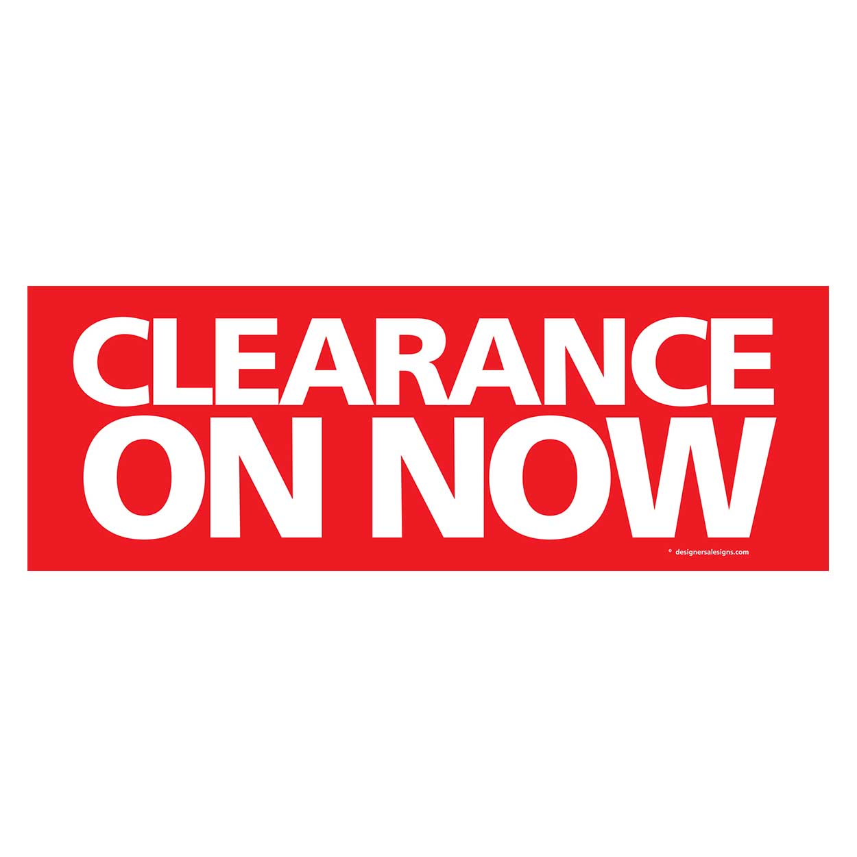 Shop for Shops Outdoor pvc banner with ropes "clearance on now" 2400 W x 865 mm H(T3372RDWH)