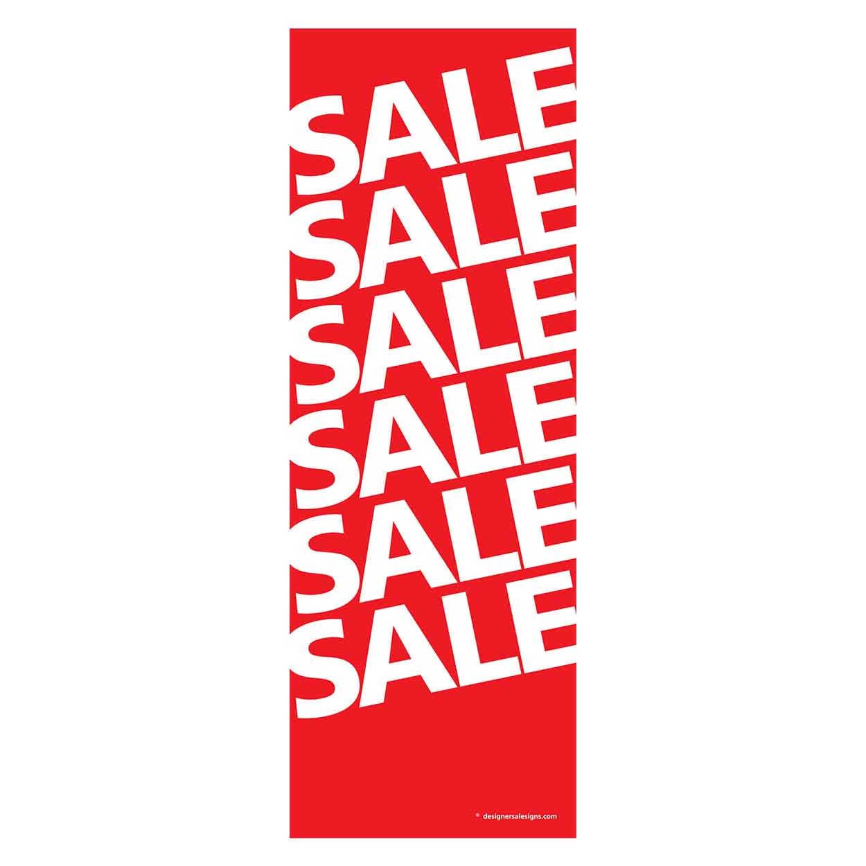 Shop for Shops Outdoor pvc banner with ropes "sale" 865 W x 2400 mm H(T3373RDWH)