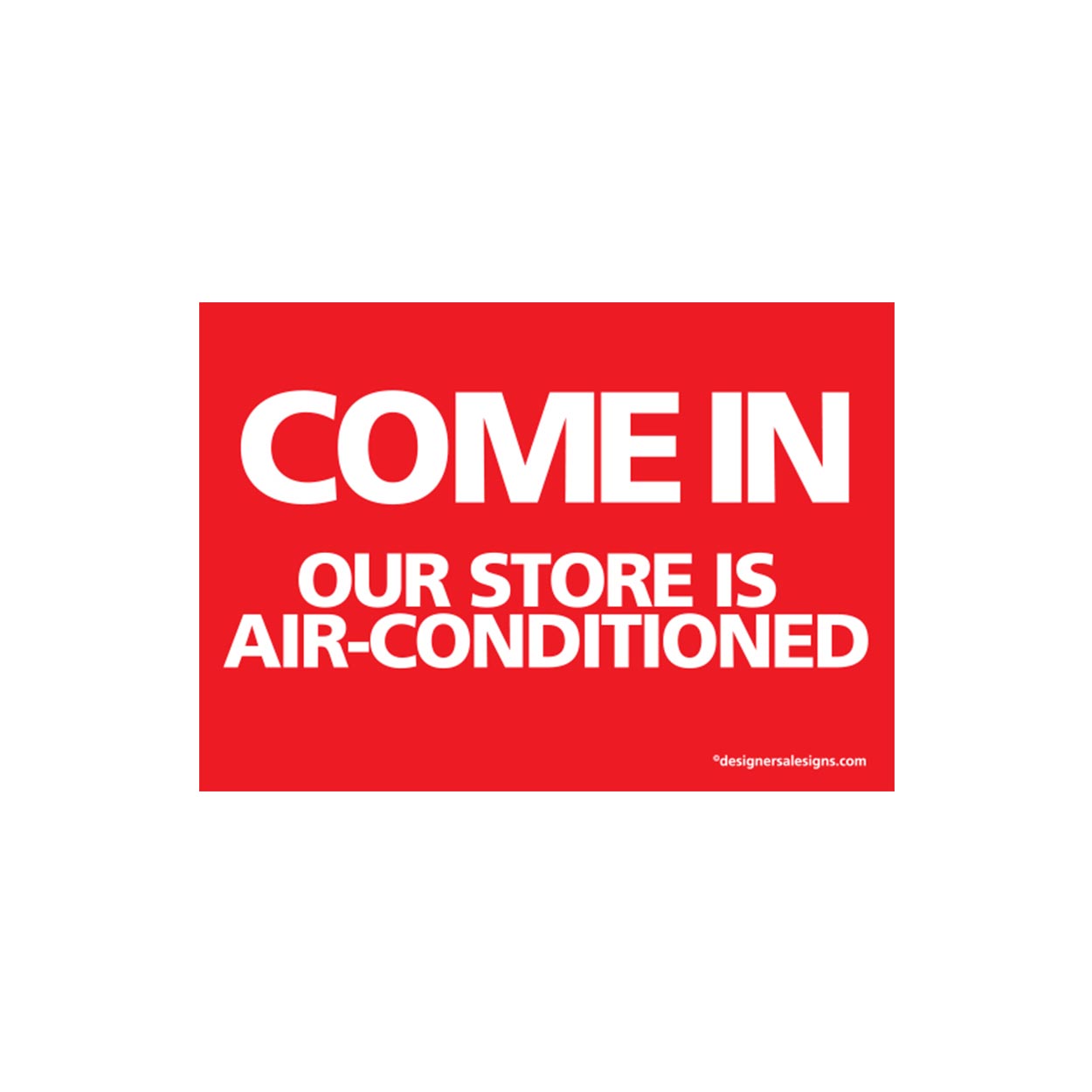 Shop for Shops Sign "come in, our store is.." A5 landscape 210 W x 148 mm H(T5119RDWH)