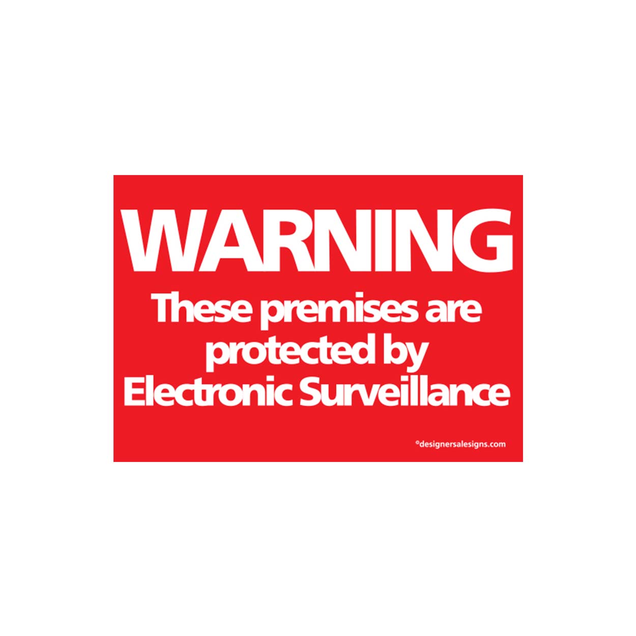 Shop for Shops Sign "electronic surveillance" A5 landscape 210 W x 148 mm H(T5134RDWH)