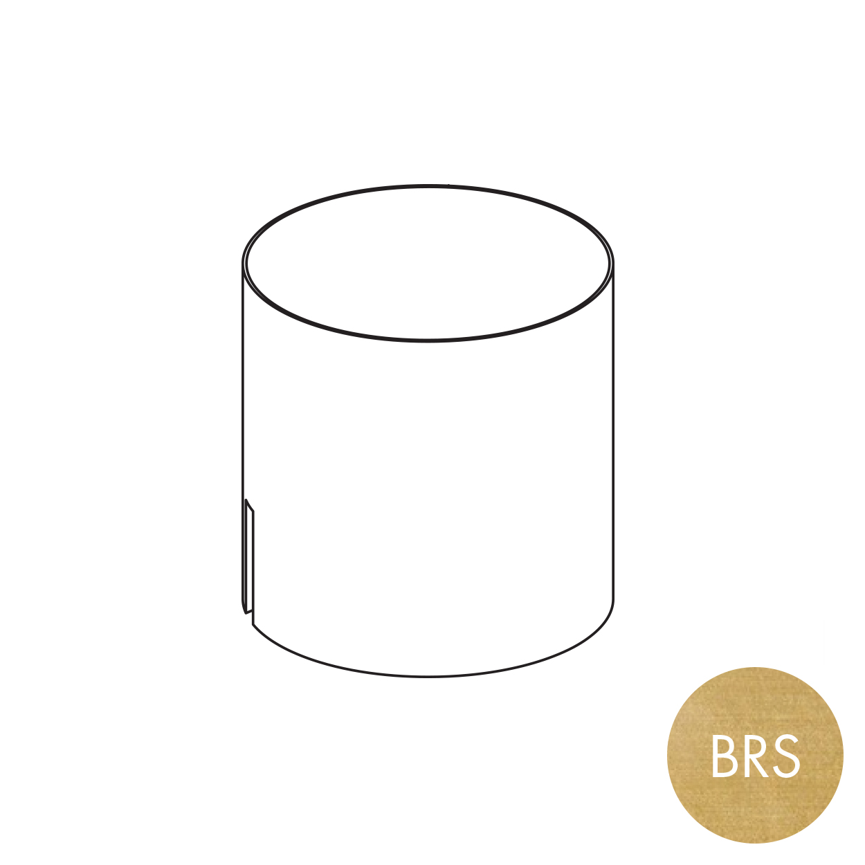 Shop for Shops Peggie cup 100 DIA x 100 mm H - sits on hangrail or shelf(P4002BRS)