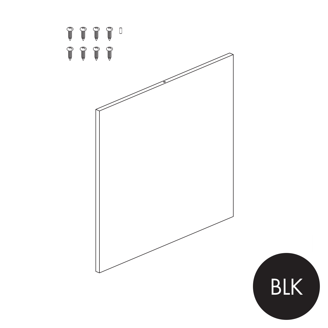 Peggie/MAXe plain panel for 600 bay - 560 mm H(P1606BLK)