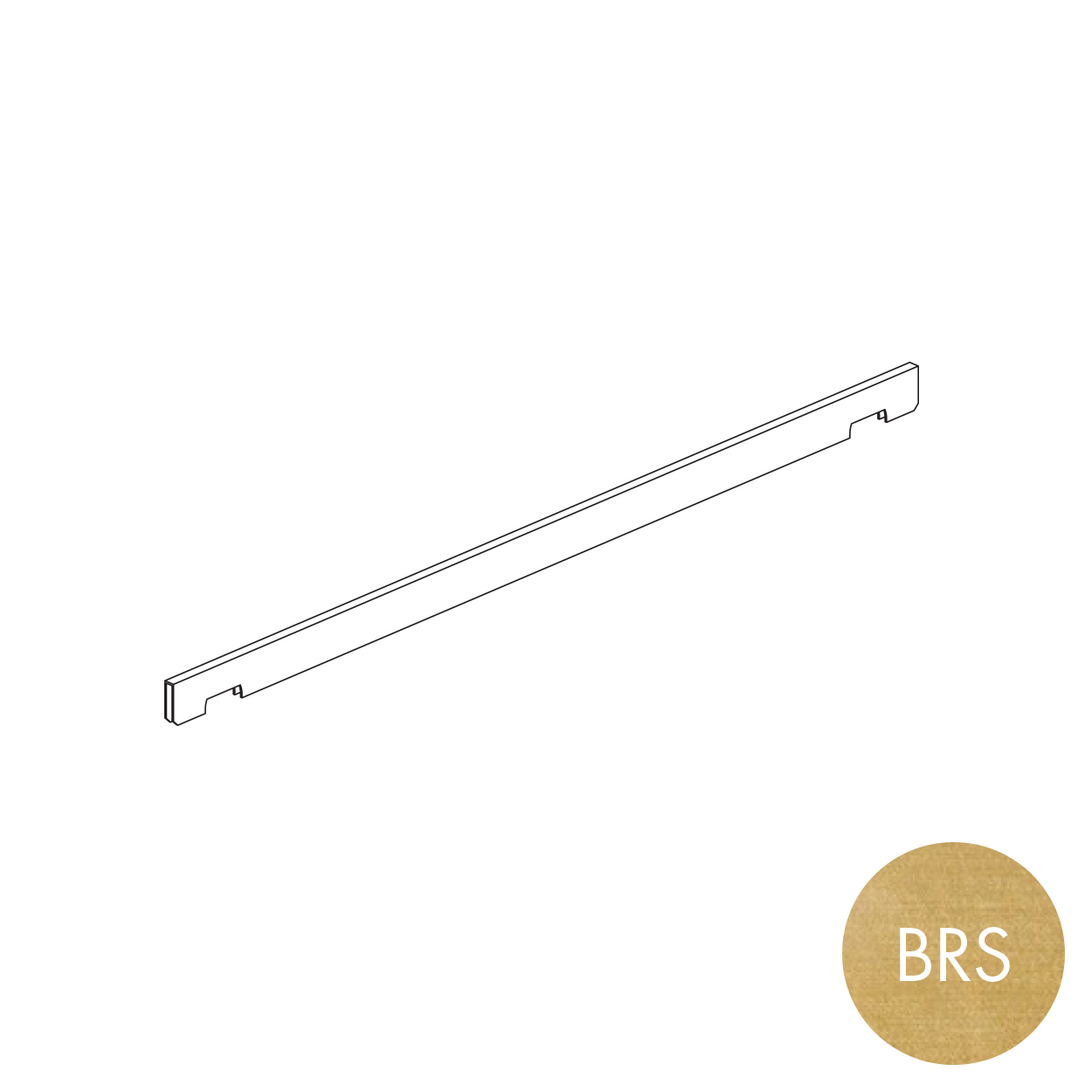Peggie hangrail 520 mm W - sits on 2 x pegs(P4500BRS)