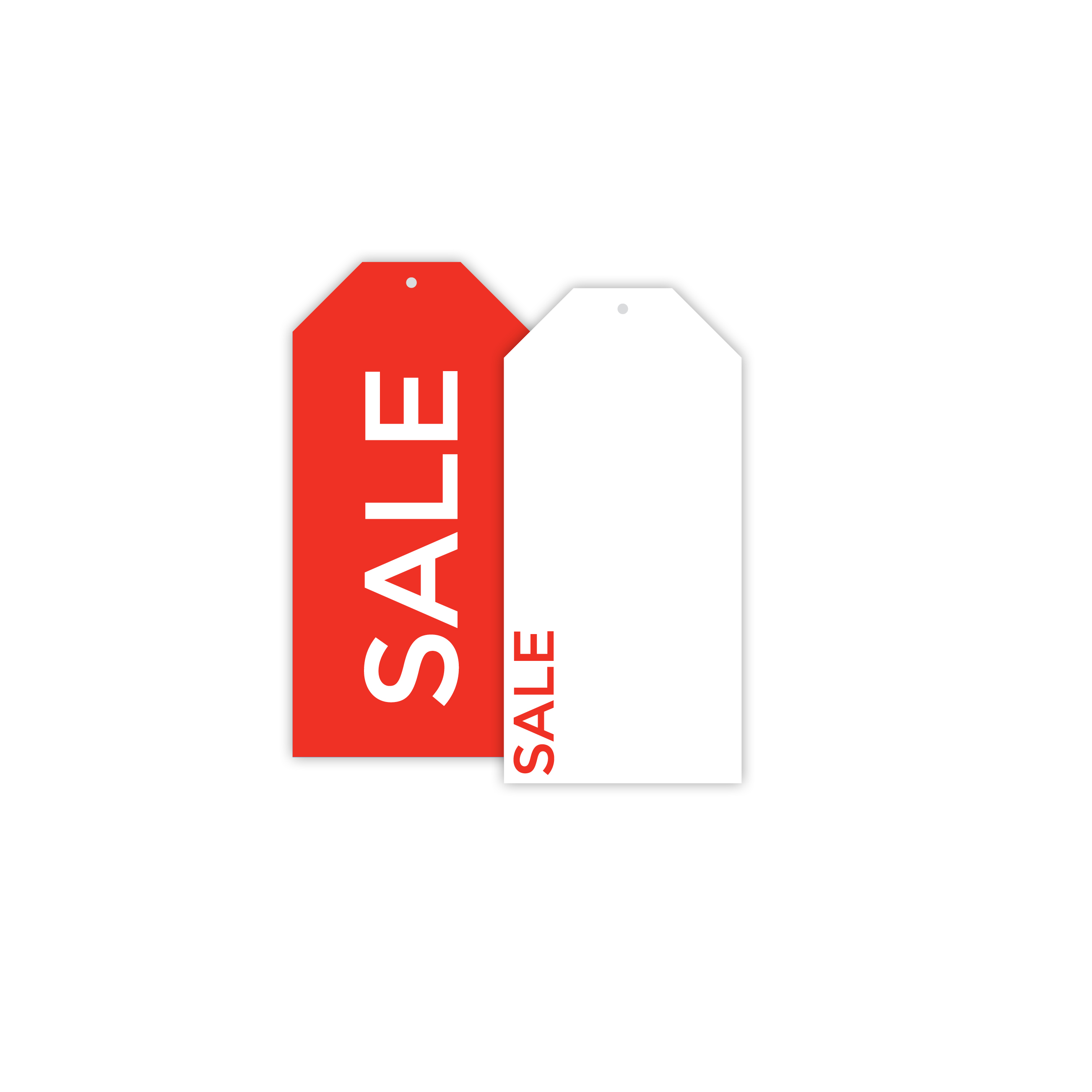 Swing Ticket "SALE" Portrait Double Sided 67 w x 140mm H(T3602.1RDWH)