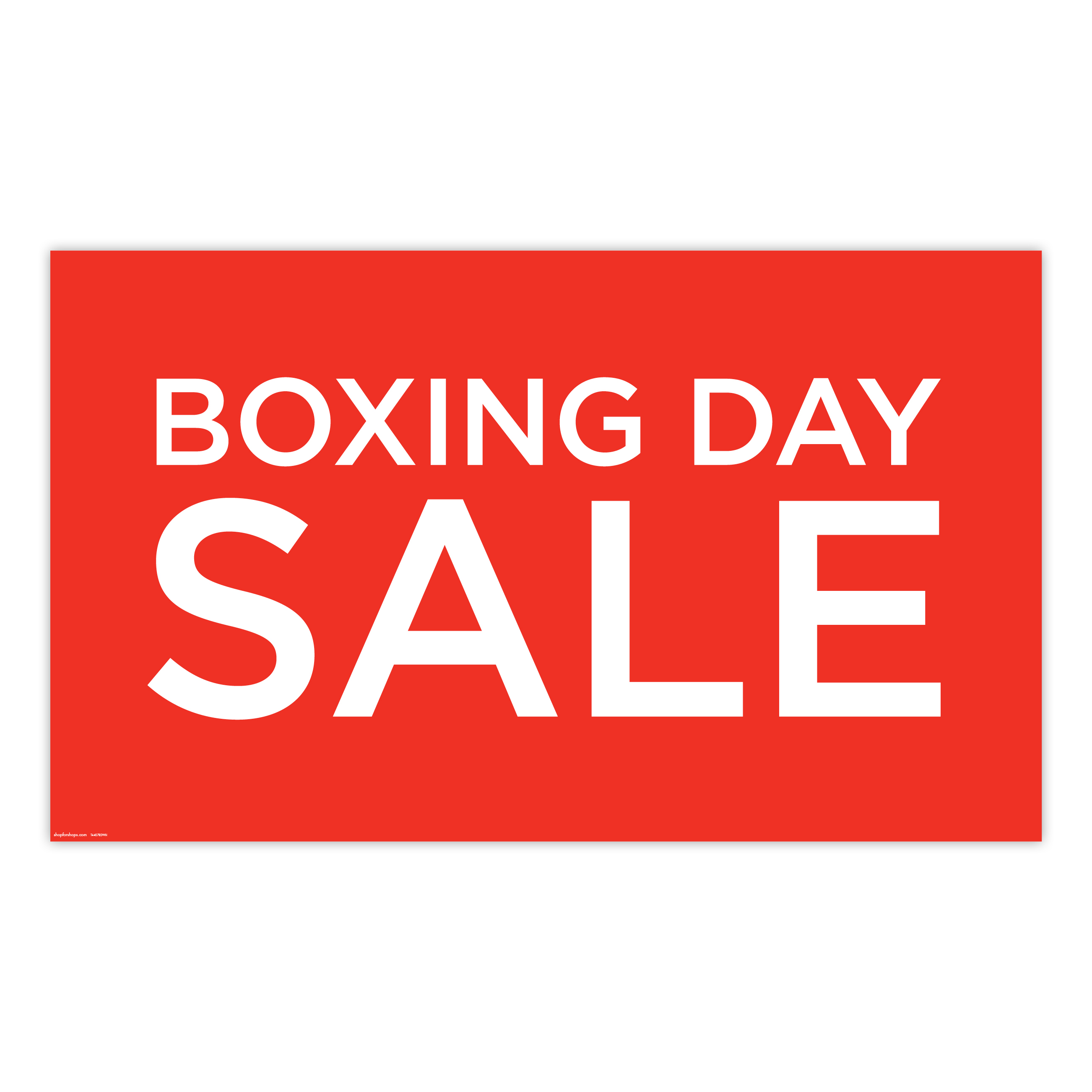Shop for Shops Poster "BOXING DAY SALE" Landscape 1000 W x 594mm H(T4407RDWH)