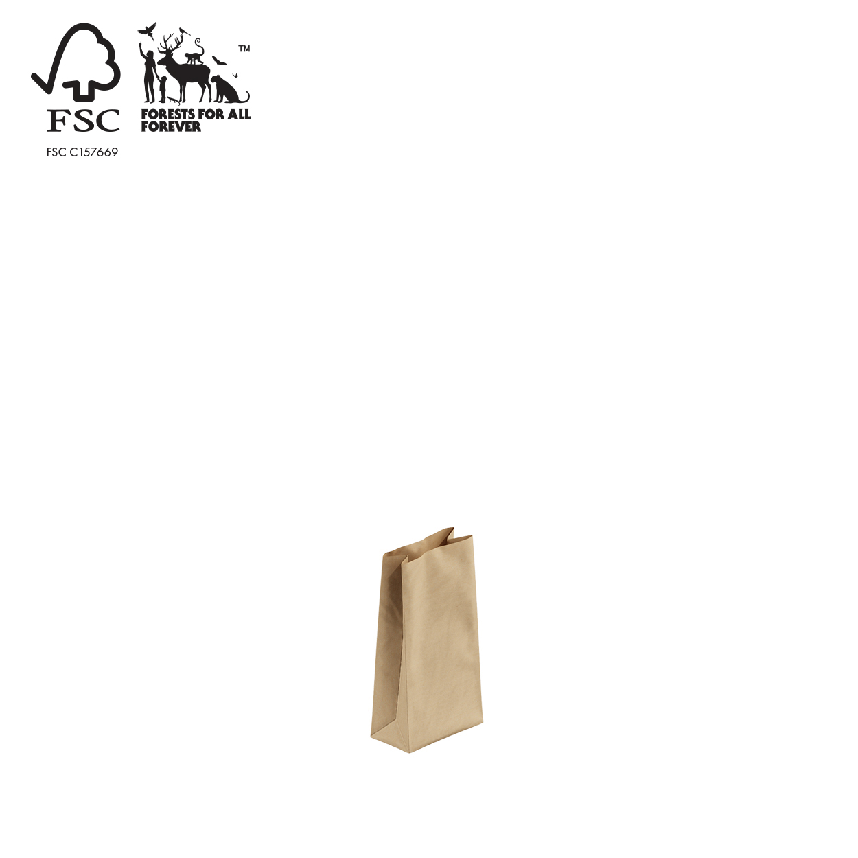 Shop for Shops Kraft paper gift bag short 85 W x 165 H x 45 mm gusset(A8000.1BN)