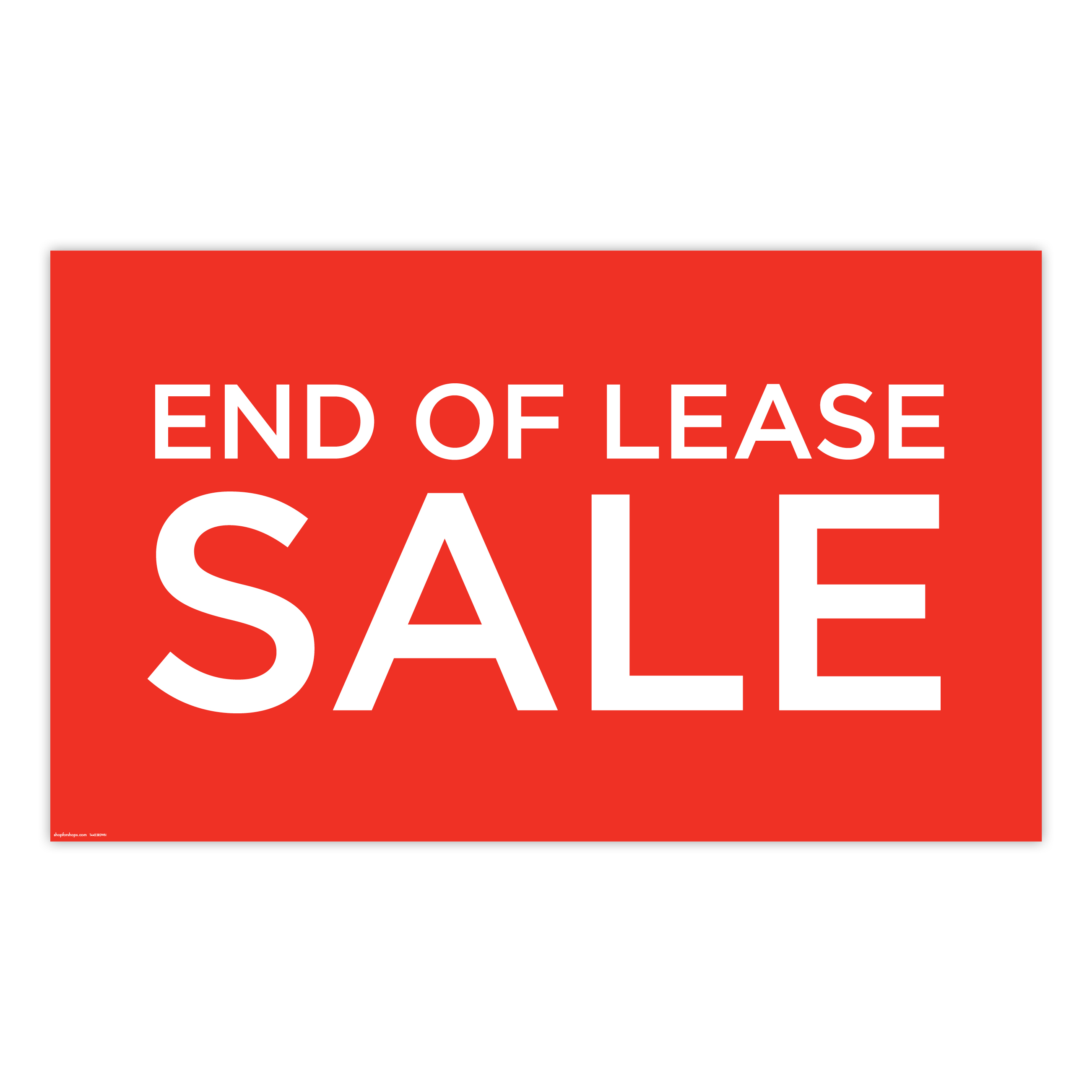 Shop for Shops Poster "END OF LEASE SALE" Landscape 1000 W x 594mm H(T4433RDWH)