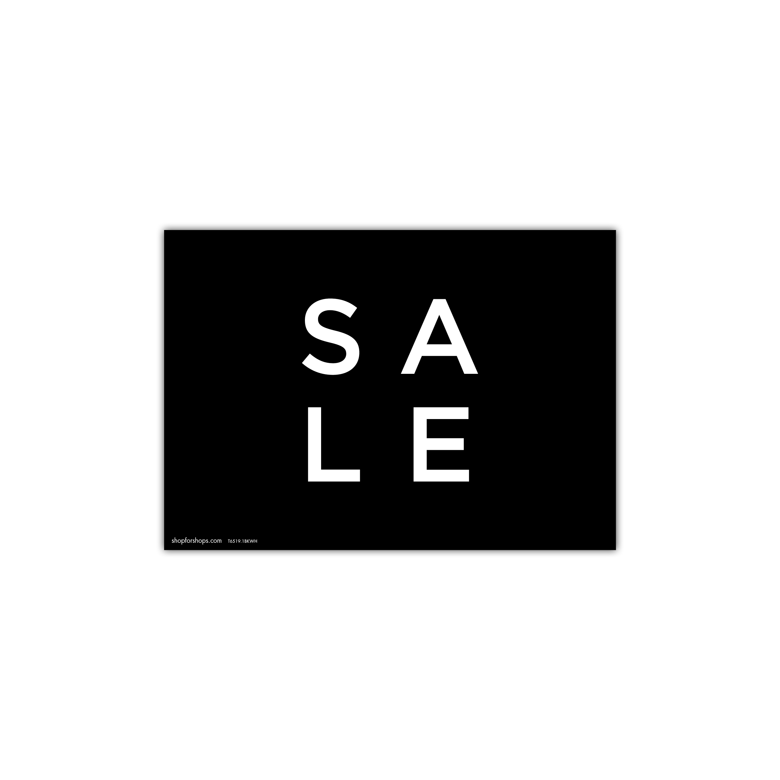 A4 landscape double sided sign card "S A L E" (pack of 5) 297 W x 210 mm H(T6519.1BKWH)
