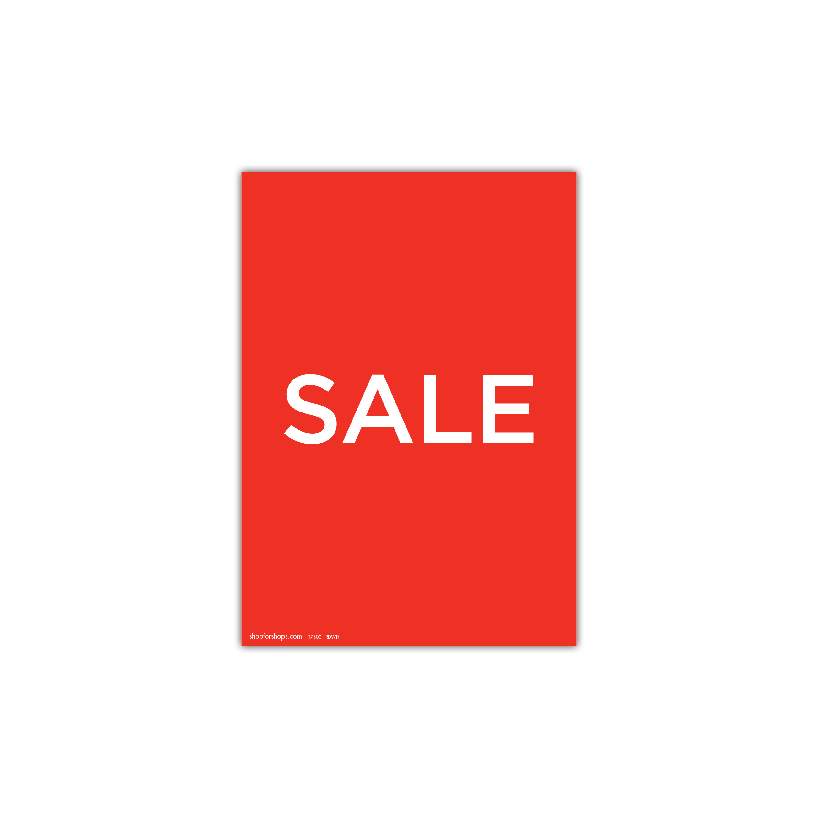 Shop for Shops A4 portrait double sided sign card "SALE" (pack of 5) 210 W x 297 mm H(T7500.1RDWH)