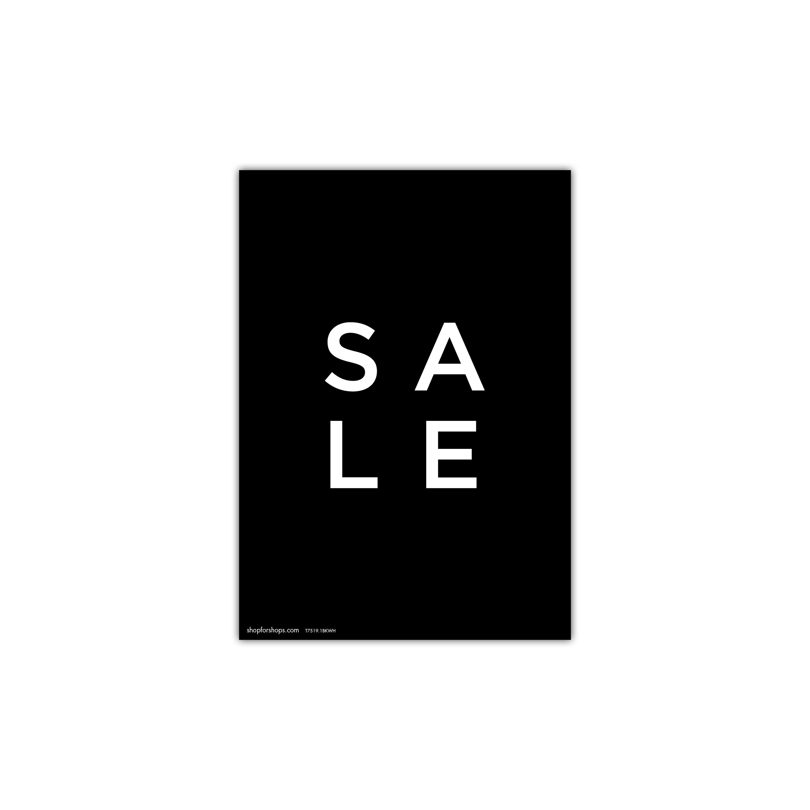 Shop for Shops A4 portrait double sided sign card "S A L E" (pack of 5) 210 W x 297 mm H(T7519.1BKWH)
