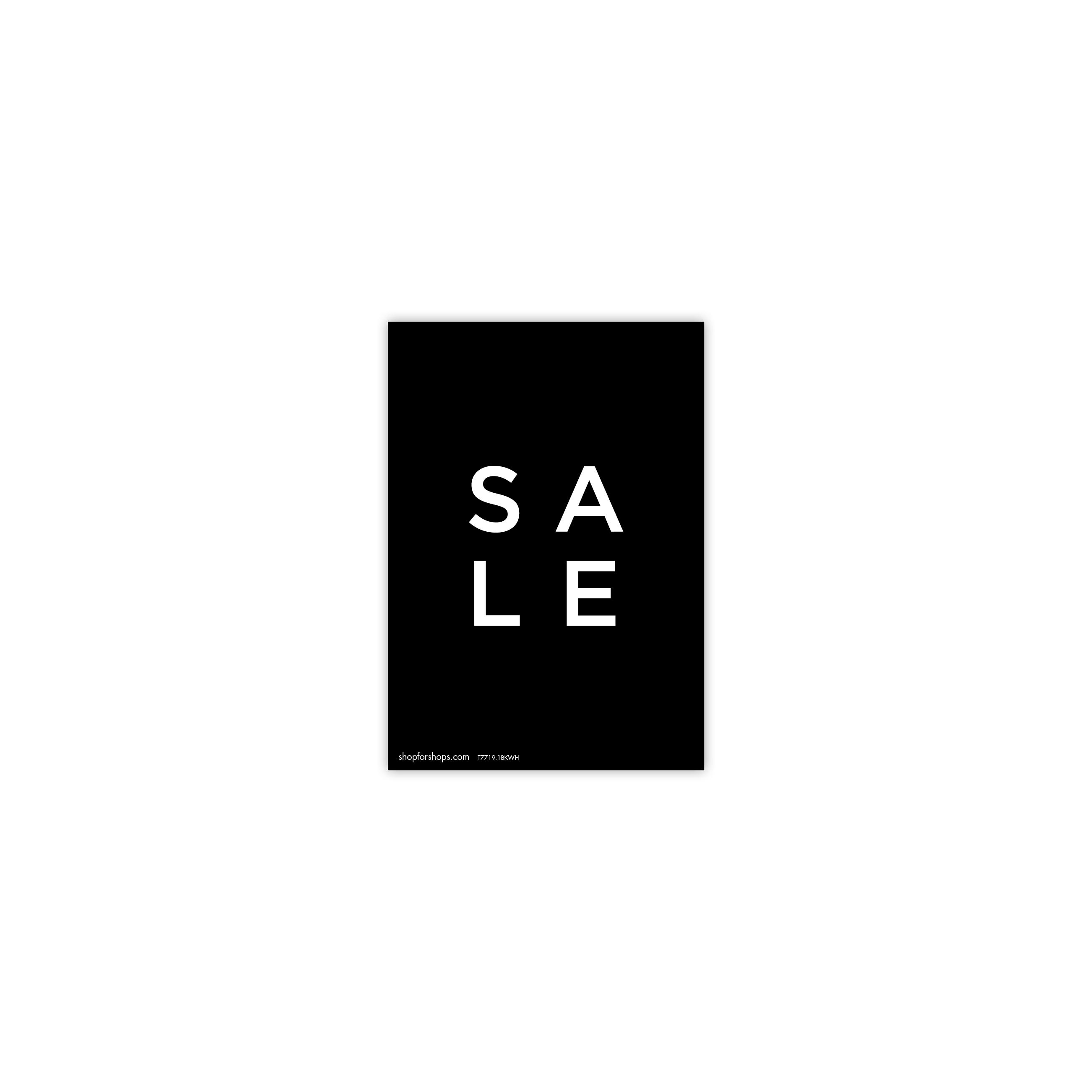 Shop for Shops A5 portrait double sided sign card "S A L E" (pack of 5) 148 W x 210 mm H(T7719.1BKWH)