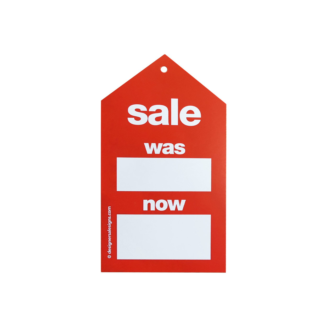 Shop for Shops Swing tag "sale was/now" Portrait 75 W x 135 mm H(T3663RDWH)