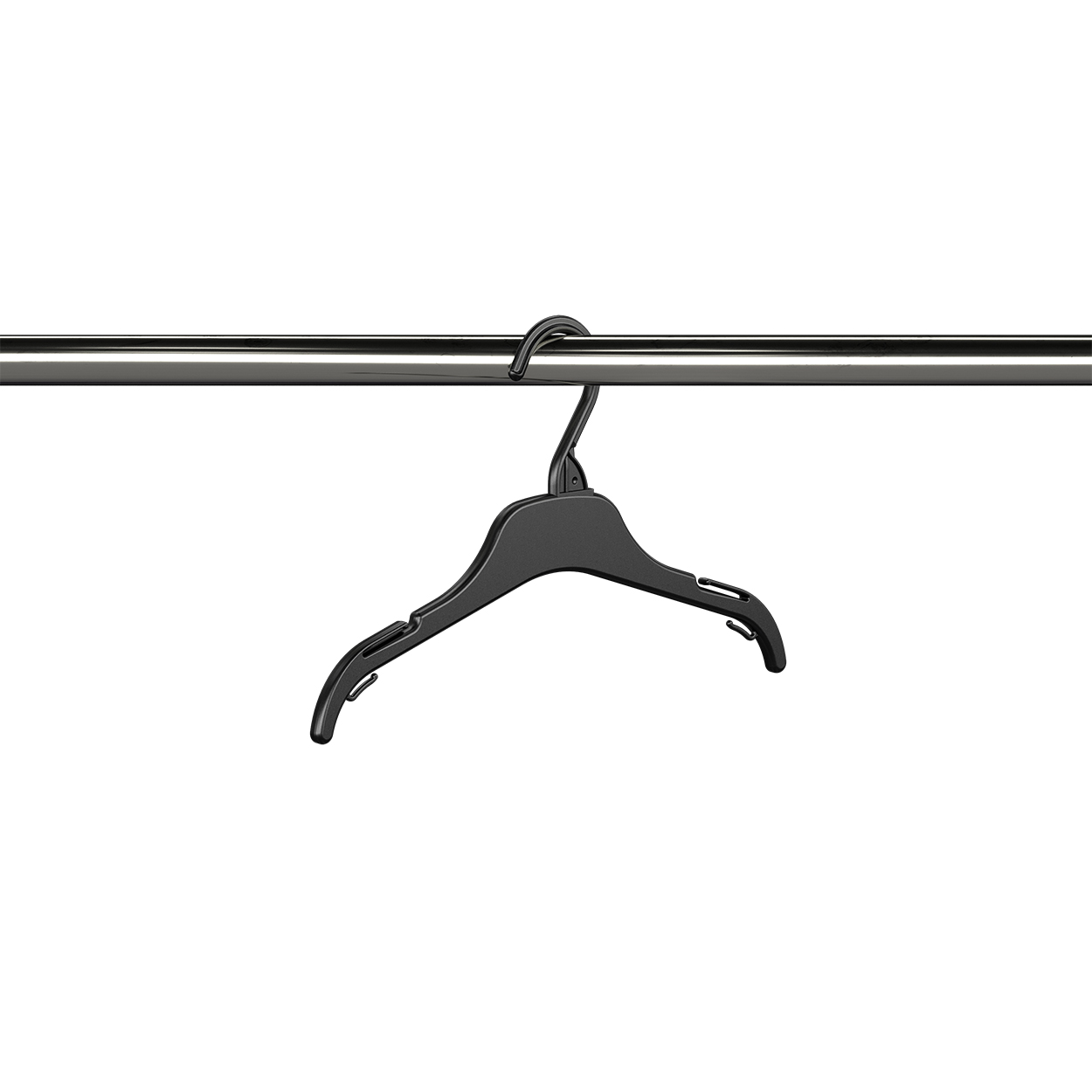 Plastic top hanger E series (HE1300BK)