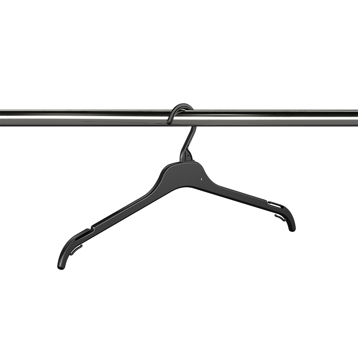 Plastic top hanger E series (HE1460BK)