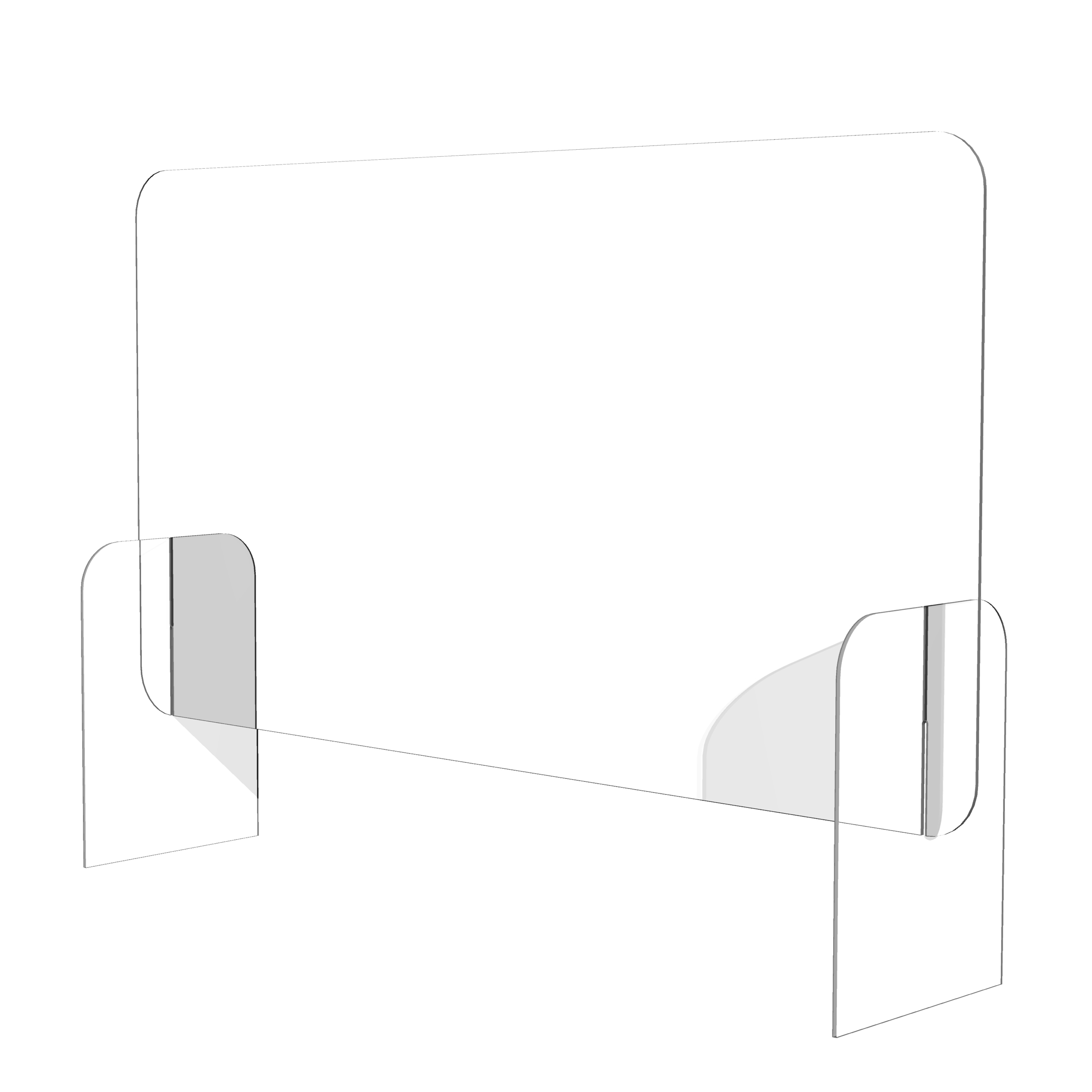 Shop for Shops Hygiene Screen Large 4.5mm Acrylic 1100mm W x 755mm H(A7300CA)