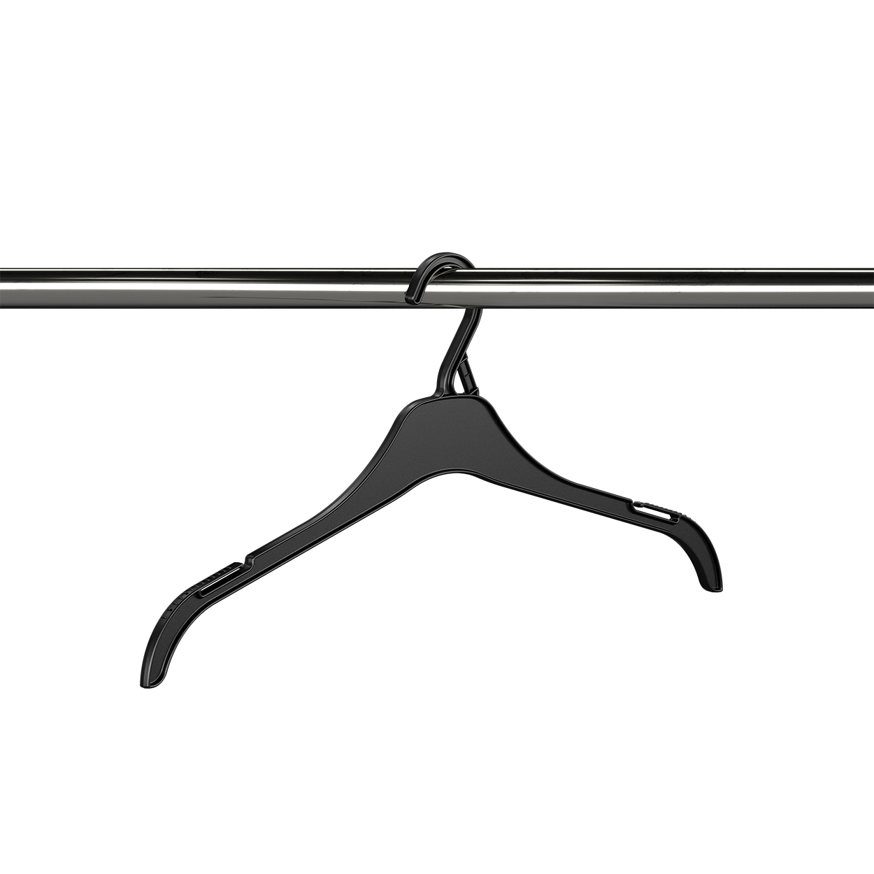 Plastic top hanger V series (HV1460BK)