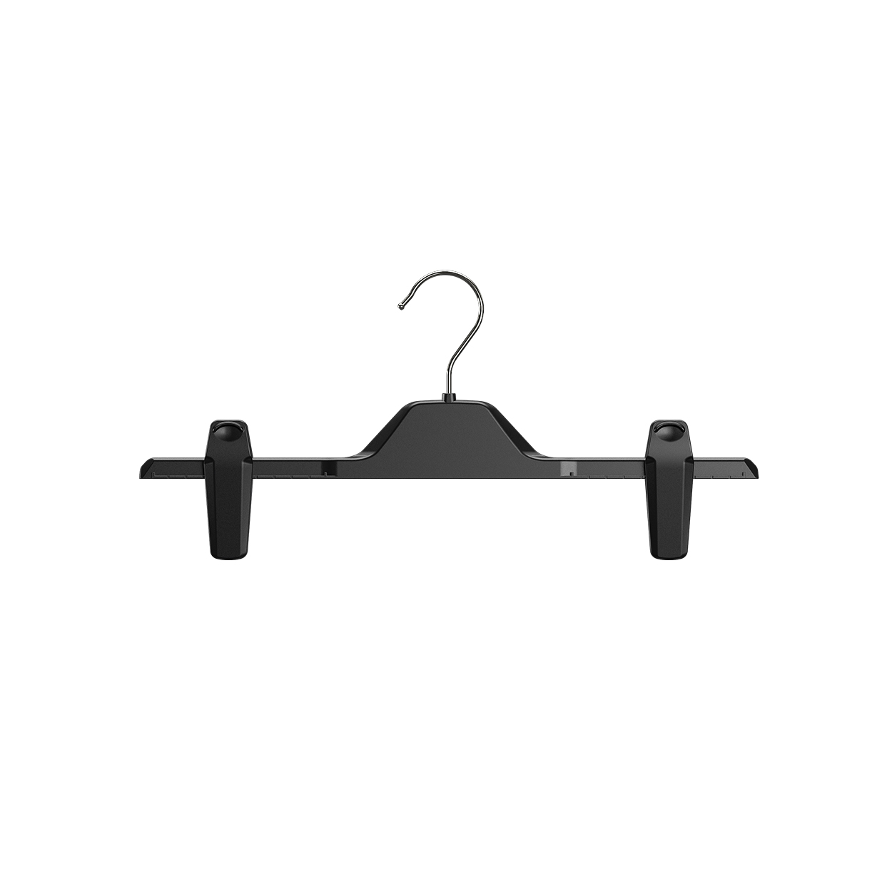Plastic adjustable clip hanger with wire hook 360 mm W(HW6360BK)