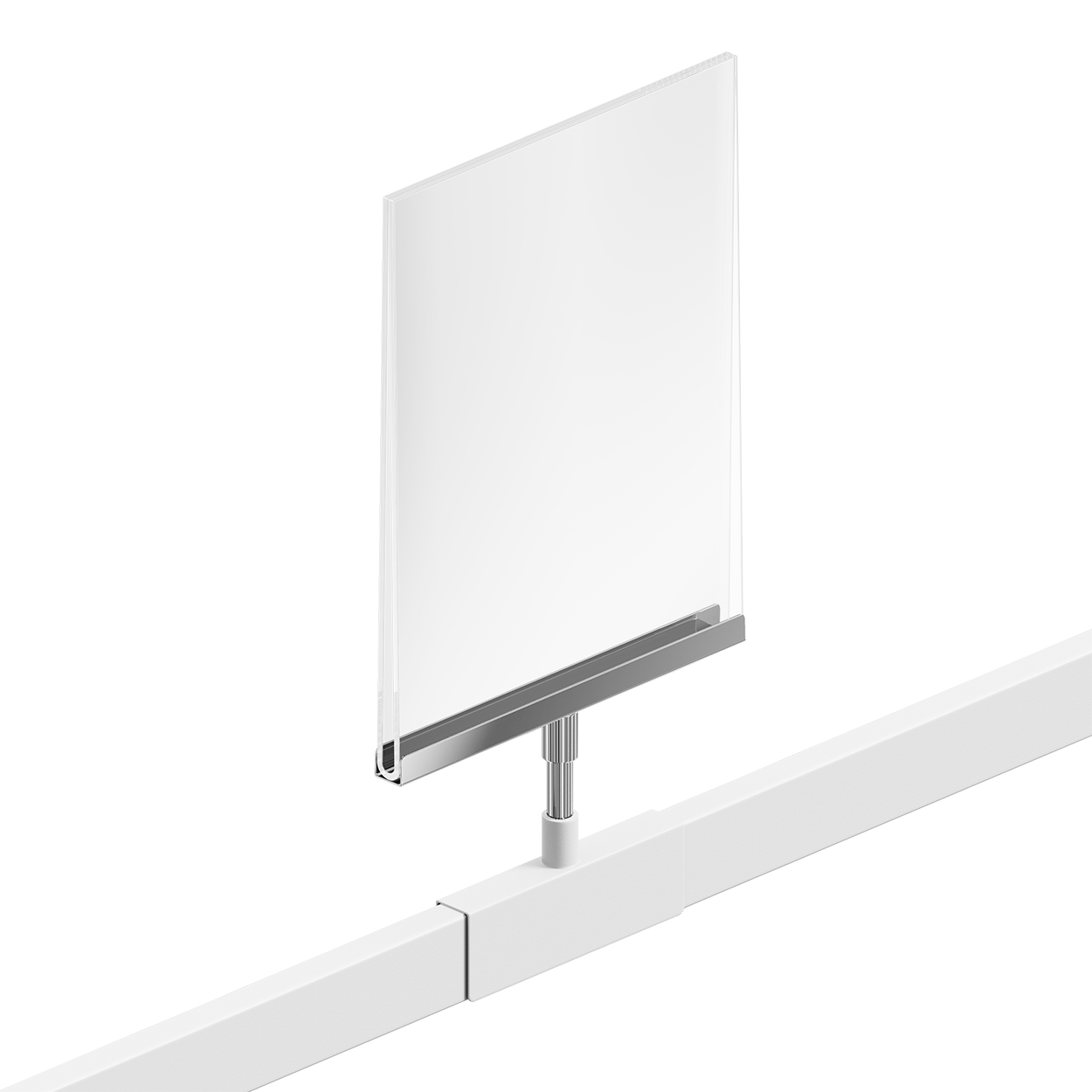 Signage hardware saddle fits stem for MAXe rail 100 W for 12 mm rail(T1235WTS)