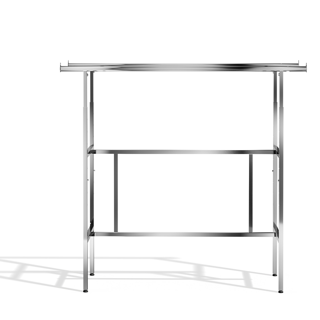 Heavy duty double rail clothes rack with adjustable rails (R1260.2CH)