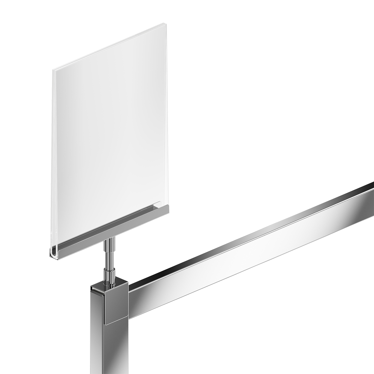 Signage hardware saddle fits post for Style rack (T1225CH)