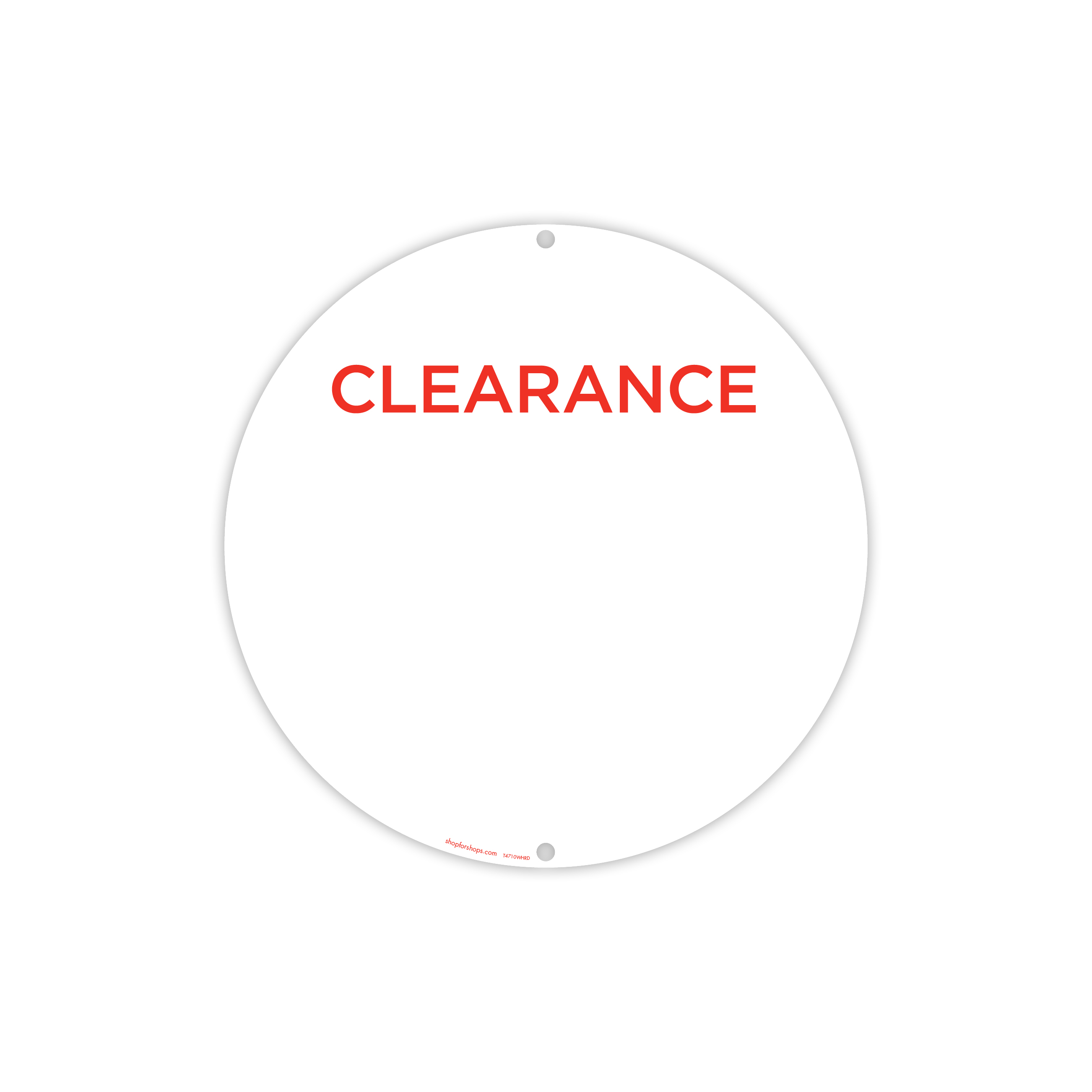 Shop for Shops Round double sided poster "CLEARANCE" (writable) Double Sided 400mm DIA(T4710WHRD)