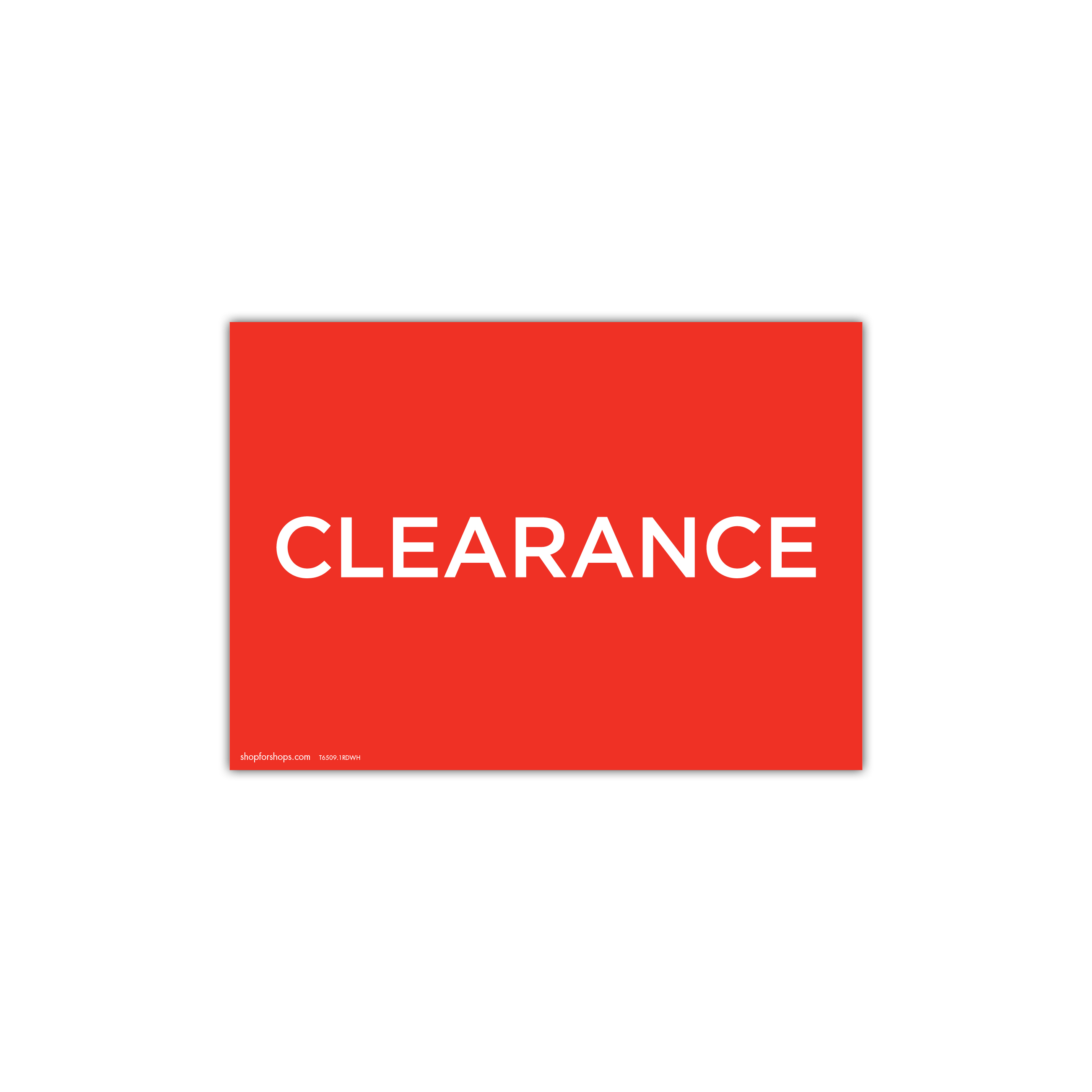 A4 landscape double sided sign card "CLEARANCE" (pack of 5) 297 W x 210 mm H(T6509.1RDWH)