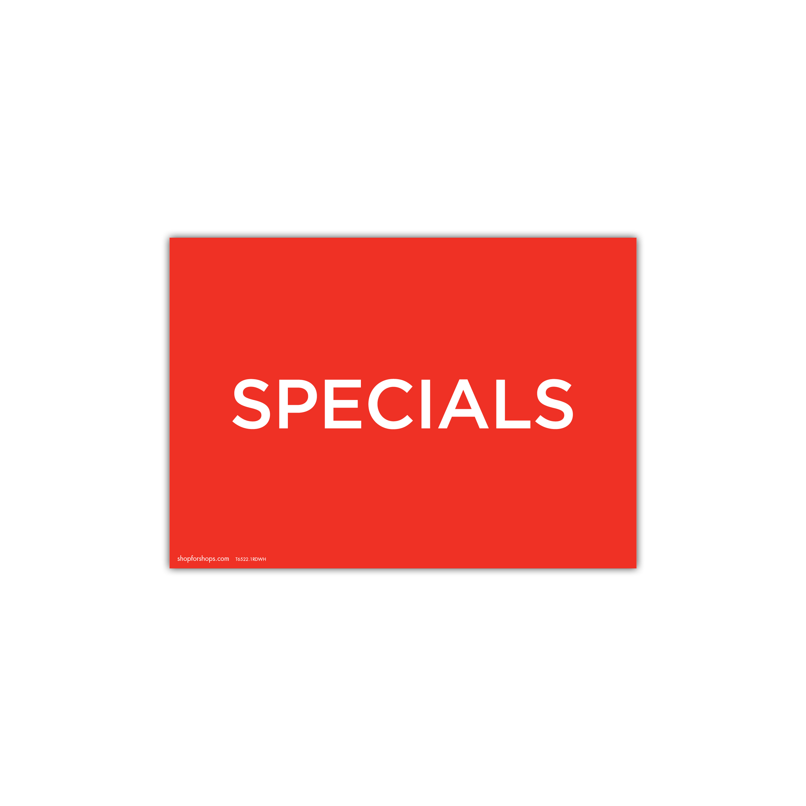 A4 landscape double sided sign card "SPECIALS" (pack of 5) 297 W x 210 mm H(T6522.1RDWH)