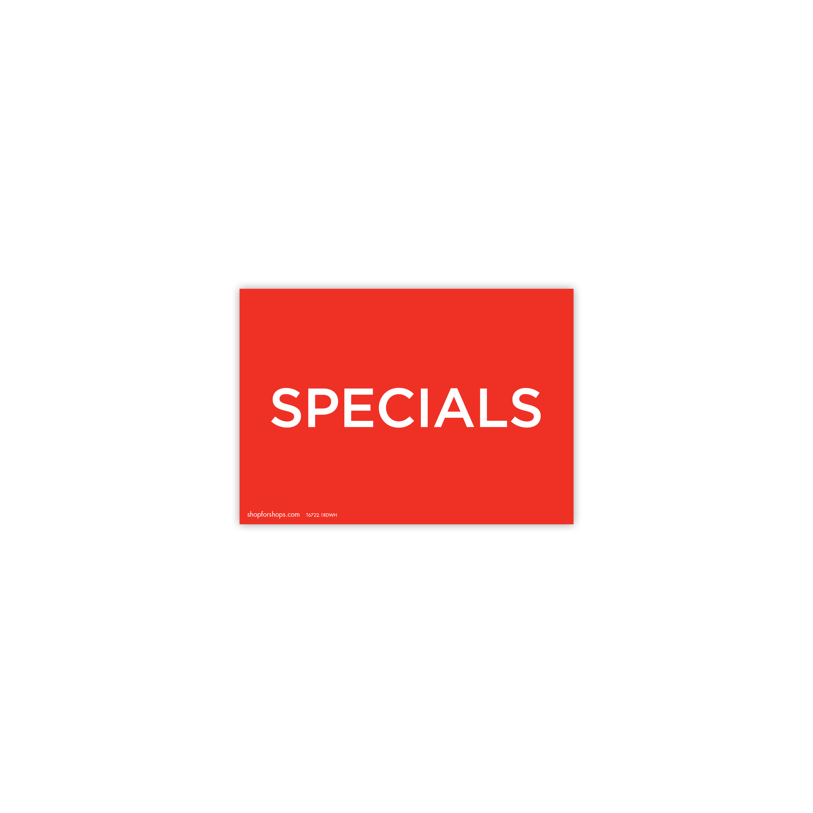 Shop for Shops A5 landscape double sided sign card "SPECIALS" (pack of 5) 210 W x 148 mm H(T6722.1RDWH)