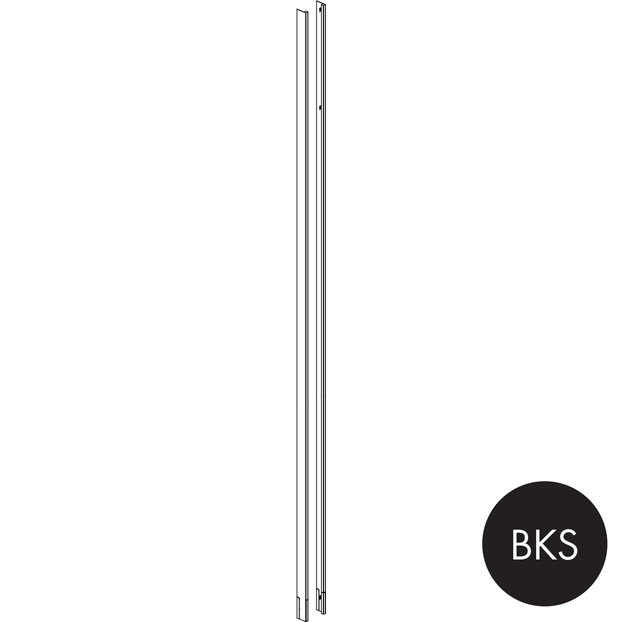 MAXe single sided batten mounted post cover set 3480mm H(E1035.4BKS)