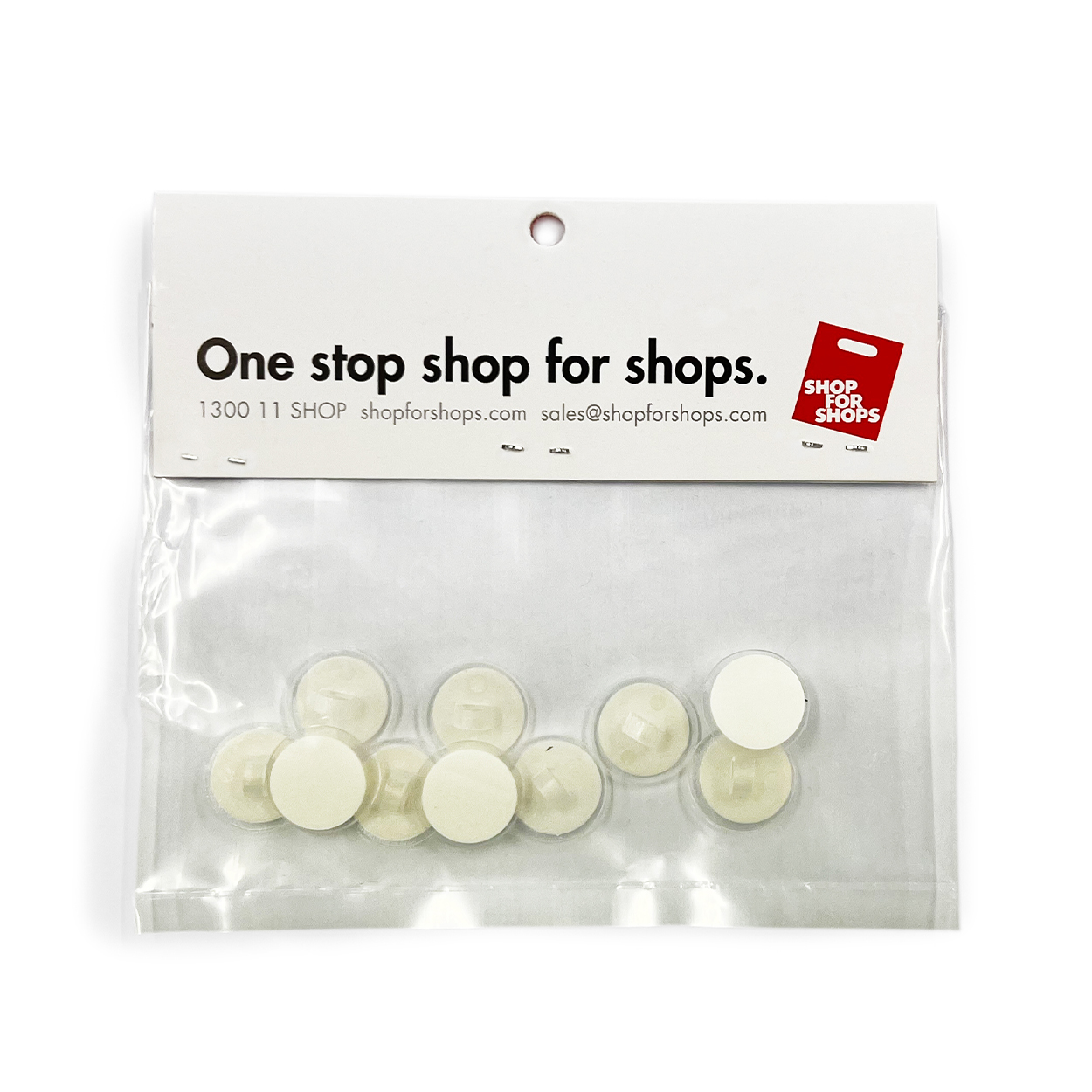 Removable round hanging button 25mm dia (pack of 10) (A1762CL)