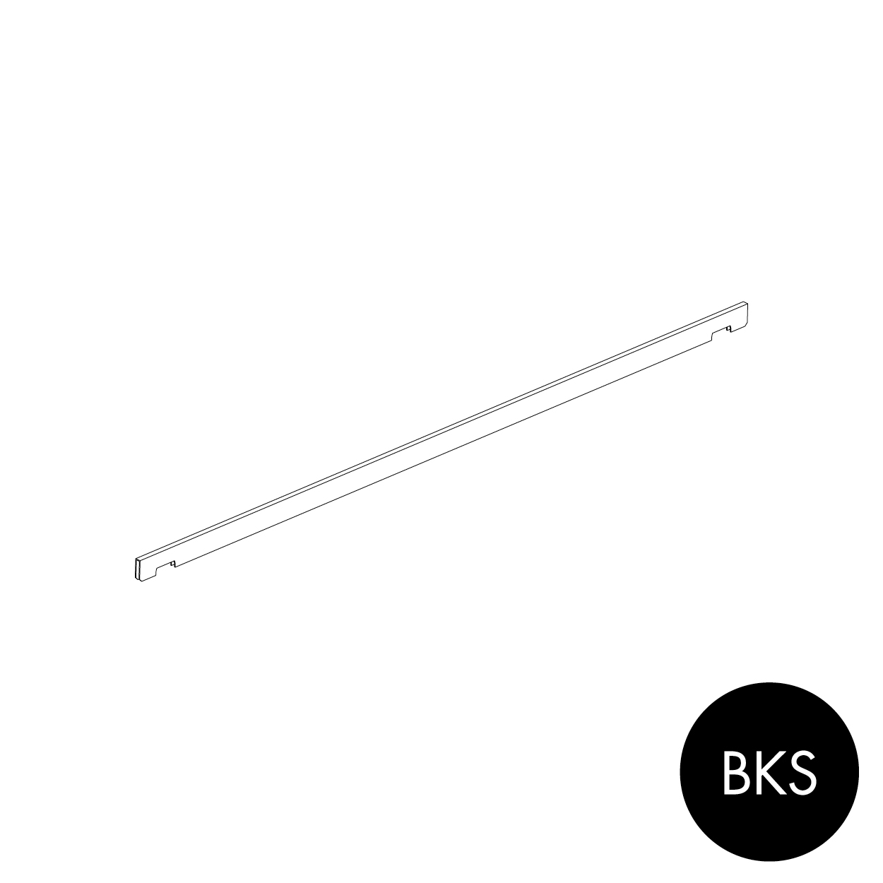 Peggie hangrail - sits on 2 x pegs (P4800BKS)